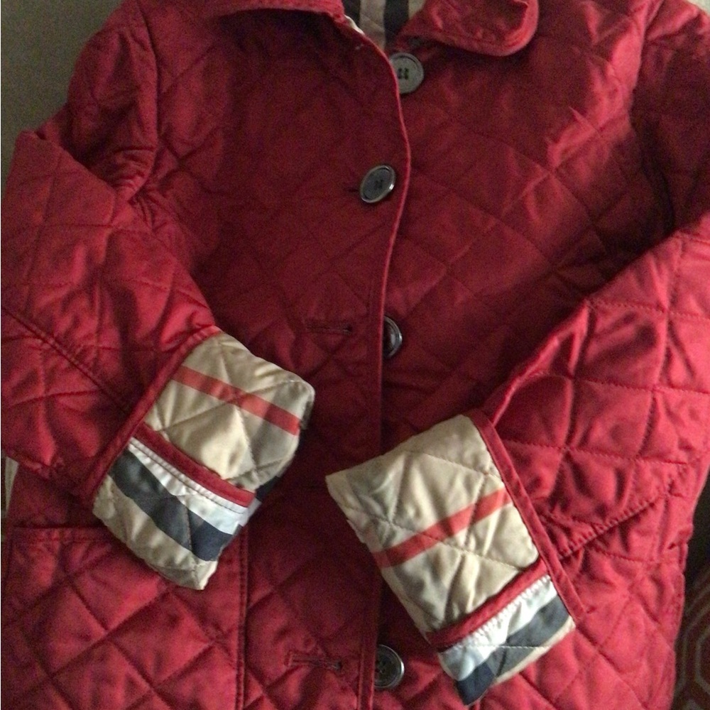 Burberry Red Quilted Jacket
